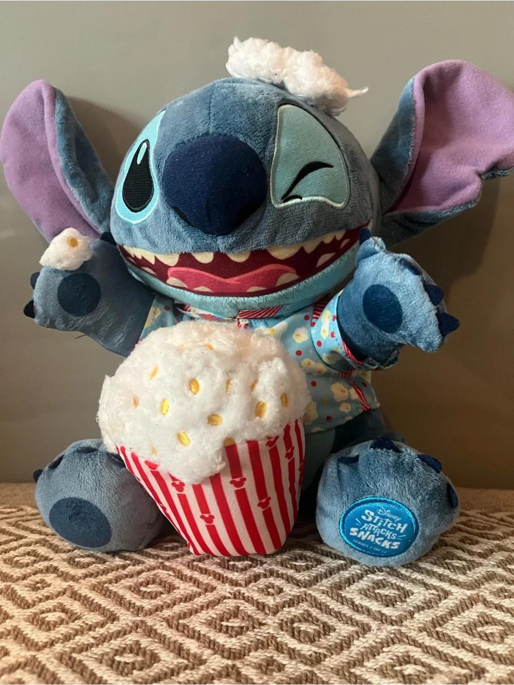 Disney Blue Stitch Attacks Snacks with Popcorn Accessory 372